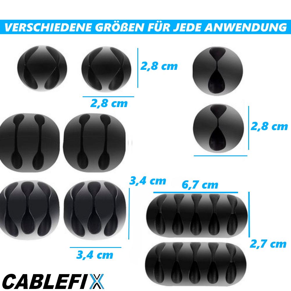 CABLEFIX направляющая для кабеля зажимы для кабеля держатель кабеля самоклеящиеся черные [набор из 10 шт.]