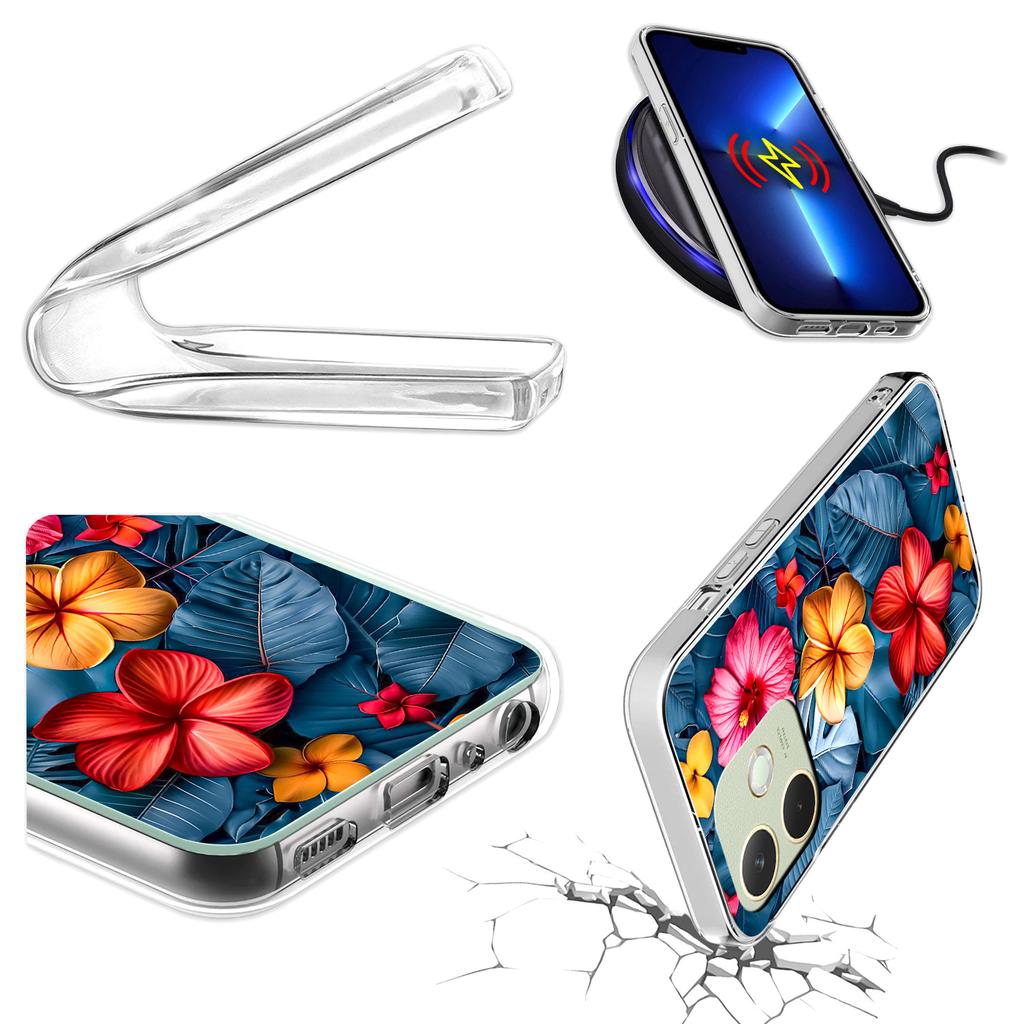 Etui Do Oppo A5 Pro Obudowa Foto Case Plecki Grafika Kwiaty + Szkło 9H