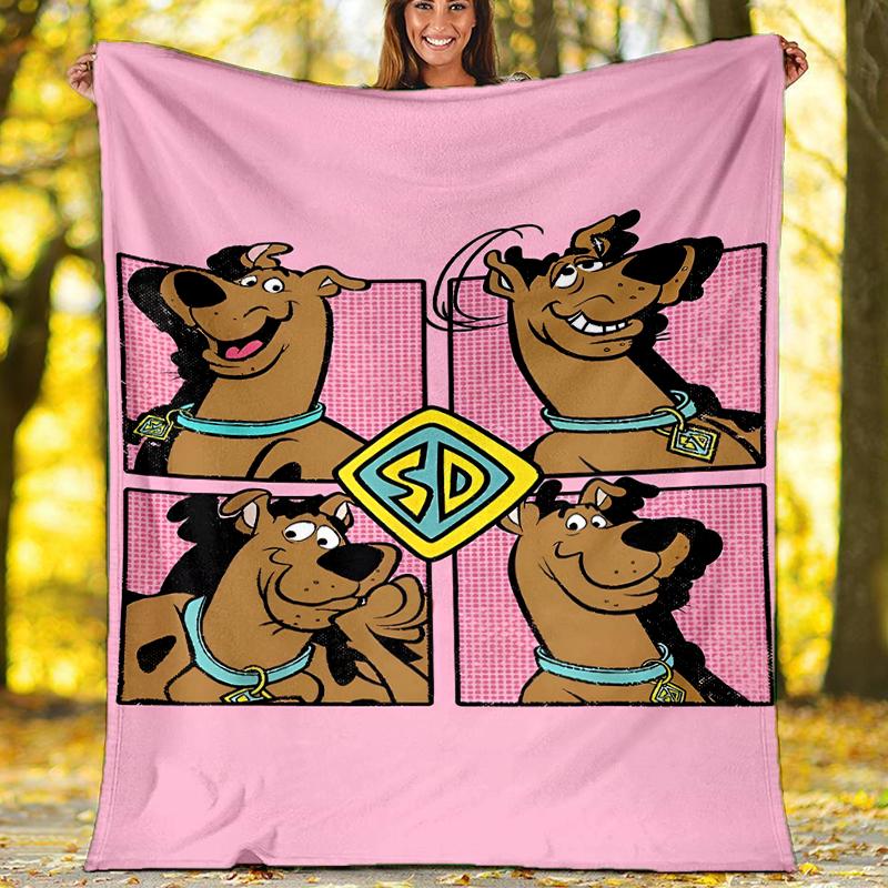 Scoobydoo Theme Printed Blanket Perfect For Couch Bed Travel Outdoor Use Machine Washable Cozy Durable