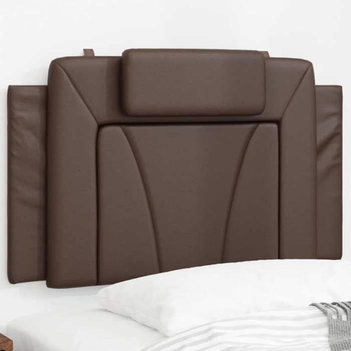 VidaXL Coussin de Tête de Lit, Oreiller de Lecture avec Fermeture à Glissière, Coussin de Lecture pour Lit Chambre, Marron 374769