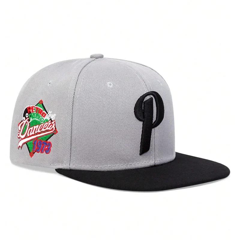 Hip-Hop Stitching Stitched Embroidered Alphabet P Neutral Gender Women Men For Hats Spring Autumn Adjustable Casual Snapback Baseball Caps Outdoor