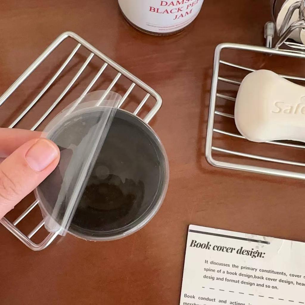 Мыльница на присоске, без сверления, настенная, дренажная полка, держатель для мыла в ванной комнате, органайзер из нержавеющей стали с решеткой для дома, ванной комнаты