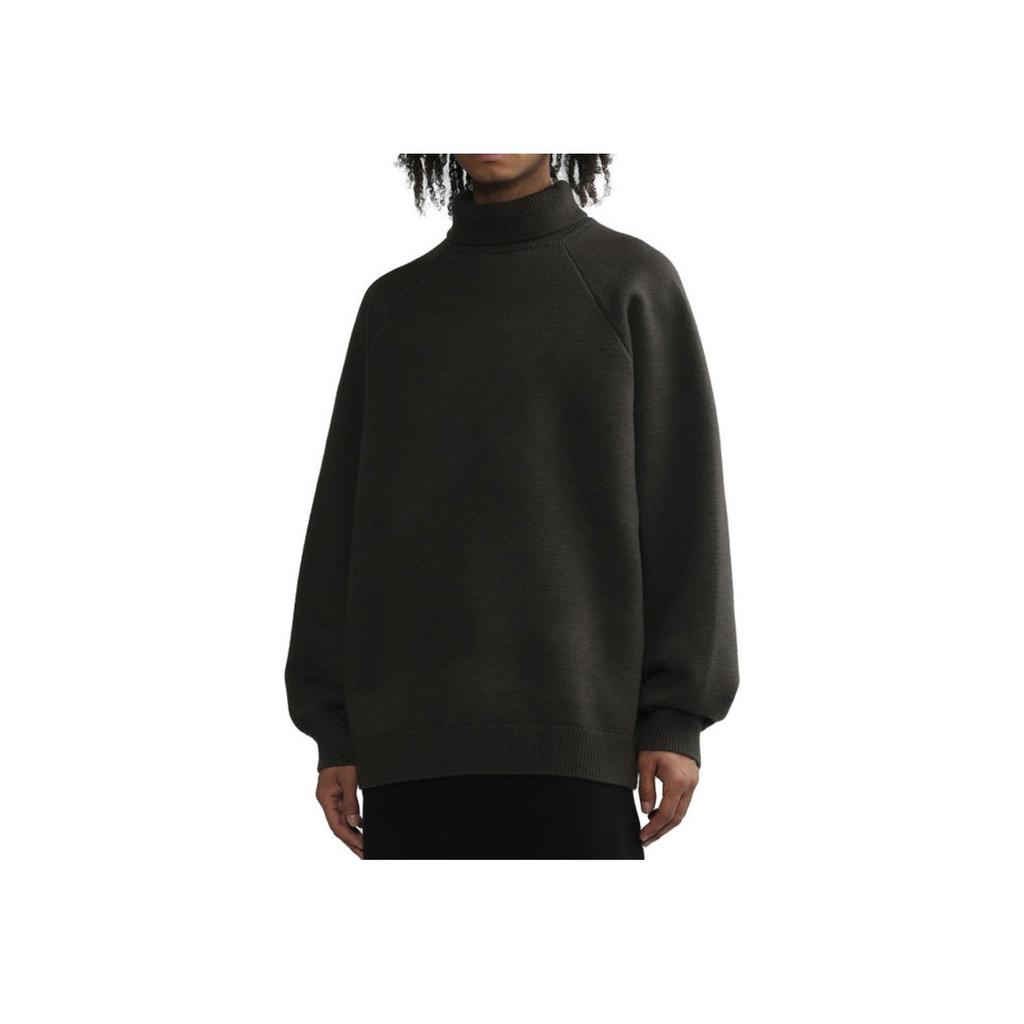 Fear of God Essentials SS23 Вязаный свитер-водолазка Однотонный Повседневный Американский Тяжелый свитер Мужской свитер Светло-черный FOG-SS23-416