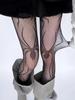 Женские сексуальные чулки-сетка с паучьим узором, прозрачные колготки в японском стиле, готические колготки JK на Хэллоуин с вырезами
