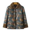 Winter Plus Velvet Coat for Middle-Aged and Elderly Women, Elegant Chinese Style Mother's Clothing, Warm Thick Cotton Jacket.