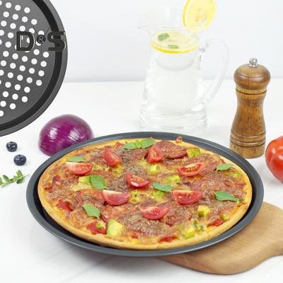 Поднос для пиццы из нержавеющей стали, термостойкий многоразовый 12-дюймовый противень, форма для тостов, форма для пирога, инструмент для выпечки пиццы