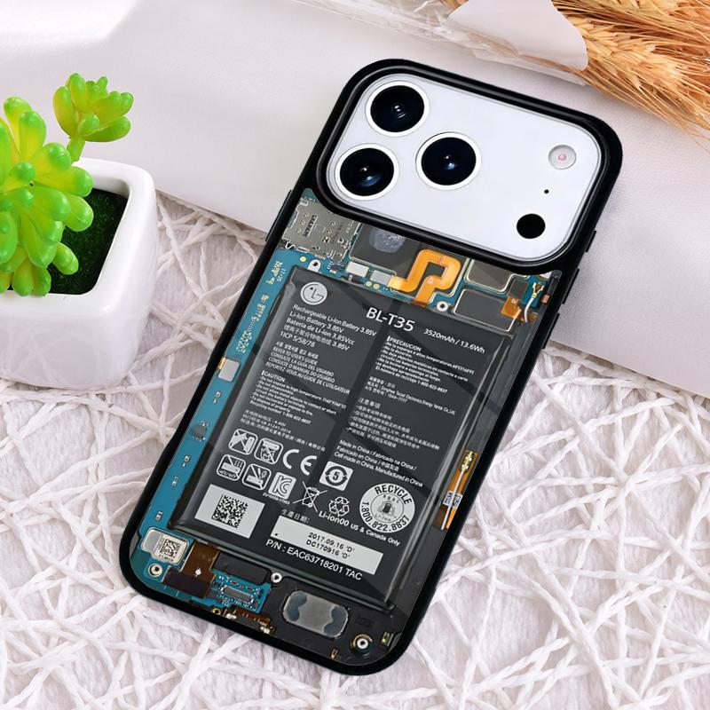 Ударопрочный чехол для телефона с рисунком материнской платы для iPhone 17 Air 16e 15 11 12 14 13 Pro Max Защитная крышка Coque