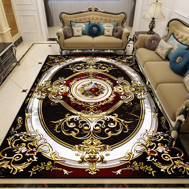 Ковры большого размера в европейском стиле, роскошные, для гостиной, с цветочным дизайном, пушистые, декор комнаты, ковер для спальни, легко чистить, коврик под диван и стол