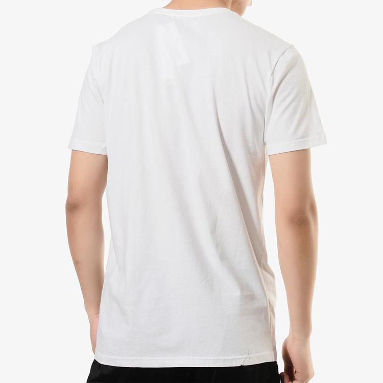 Adidas Нео принтованная повседневная спортивная прямая футболка мужская белая CV6936