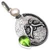 Pendant Peridot Quartz Gemstone Handmade Silver Jewelry 2.25"