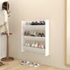 VidaXL Wall-mounted Shoe Cabinet White 80x18x90 Cm Chipboard