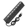 480Mbps 7 Port USB Hub No Conflict Plug & Play 7 Port USB 2.0 Hub for MousePrinterScanner