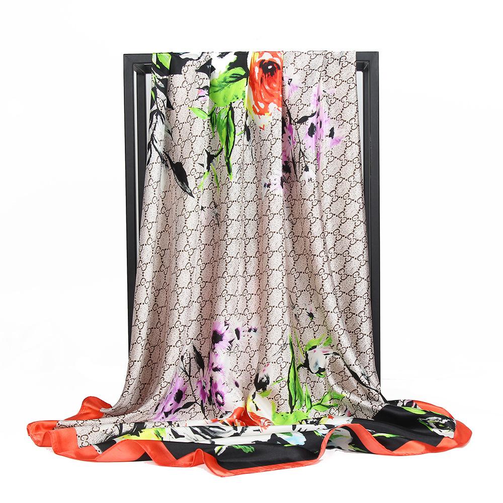 High-quality Luxurious Silk Scarves Headband Scarfs Neck Scarf For Women Chain Silk Scarf Women's Decorative Shawl