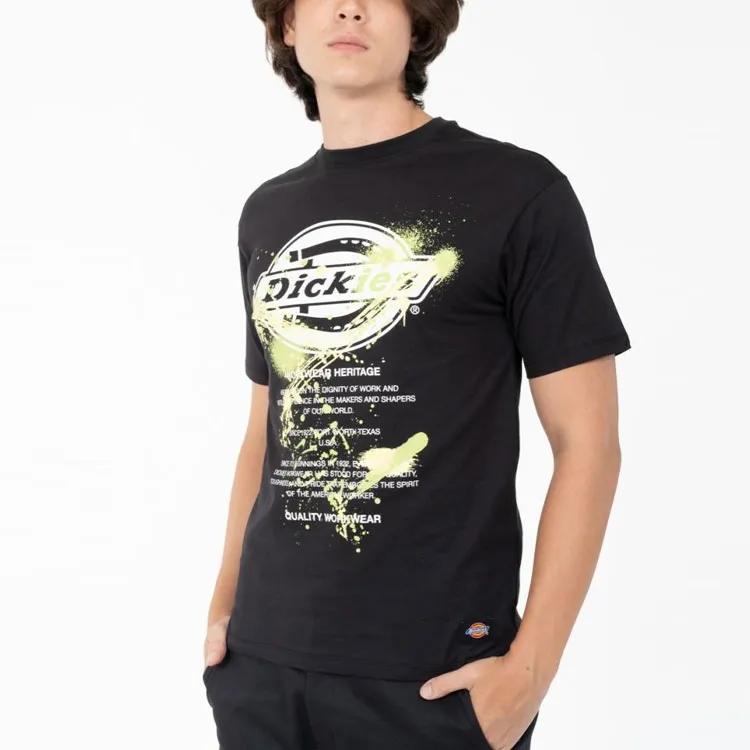 Dickies T Shirts Men's Black Crew Neck Moderate Straight Fit (Unisex) T-Shirts DK007480CC2