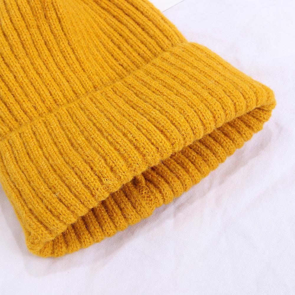 Новая модная повседневная шапка мягкая мешковатая шапка шерстяная вязаная шапка лыжная шапка кепка