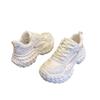 2025 New Wheel Versatile Tire Shoes Women's Soft-soled Breathable Durian Platform-soled Casual Sports Shoes Heightened Fried Street Dad Shoes