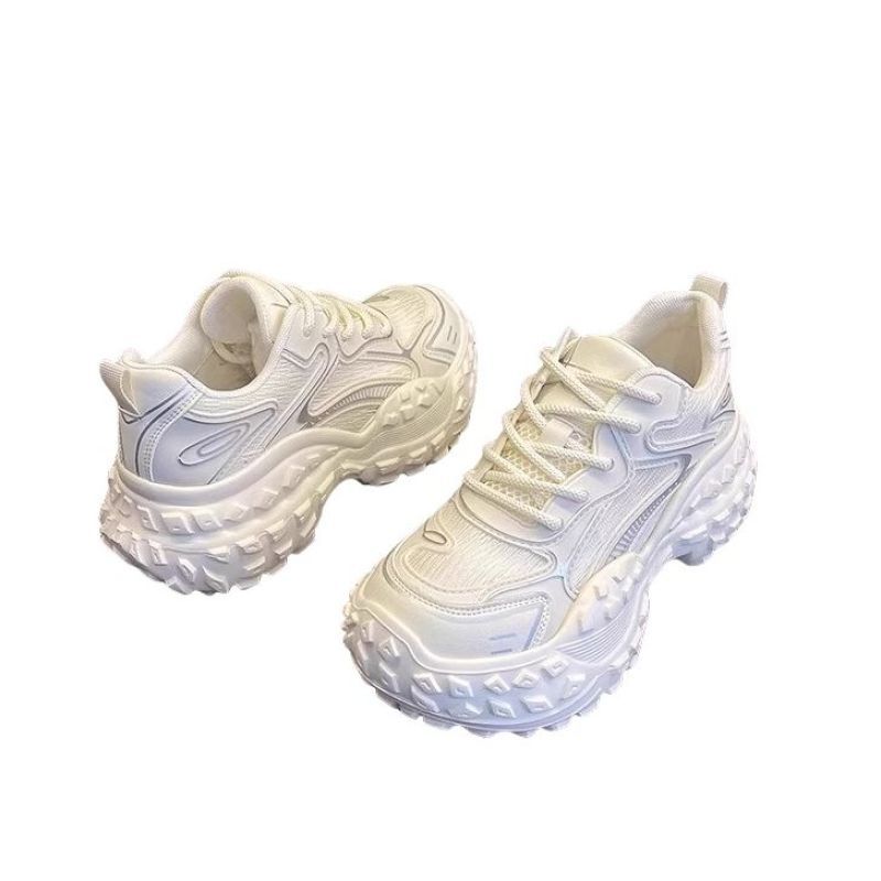 2025 New Wheel Versatile Tire Shoes Women's Soft-soled Breathable Durian Platform-soled Casual Sports Shoes Heightened Fried Street Dad Shoes