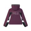 Fila Модная спортивная универсальная повседневная свободная куртка-анорак в стиле колор-блок для женщин, итальянский пурпурный F11W519704FPU