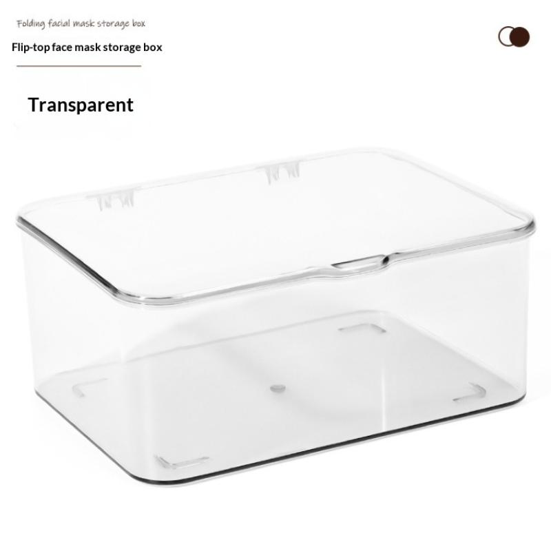 Clear Plastic Storage Box Multi-Purpose Desktop Organizer For Home Office Makeup Jewelry Bathroom