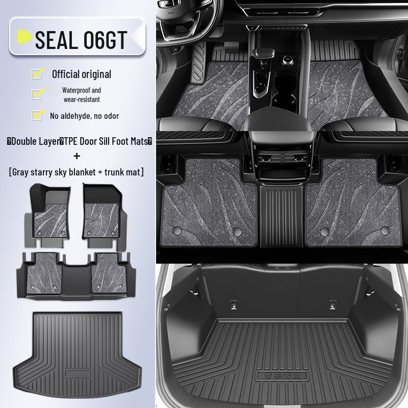 2025 BYD Seal 06 GT ТПЭ Коврики в салон - Полный Комплект Аксессуаров для Интерьера Автомобиля