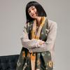 Imitation Cashmere Scarf Versatile High-End Contrast Color Double-Sided Winter Fashion Shawl Women
