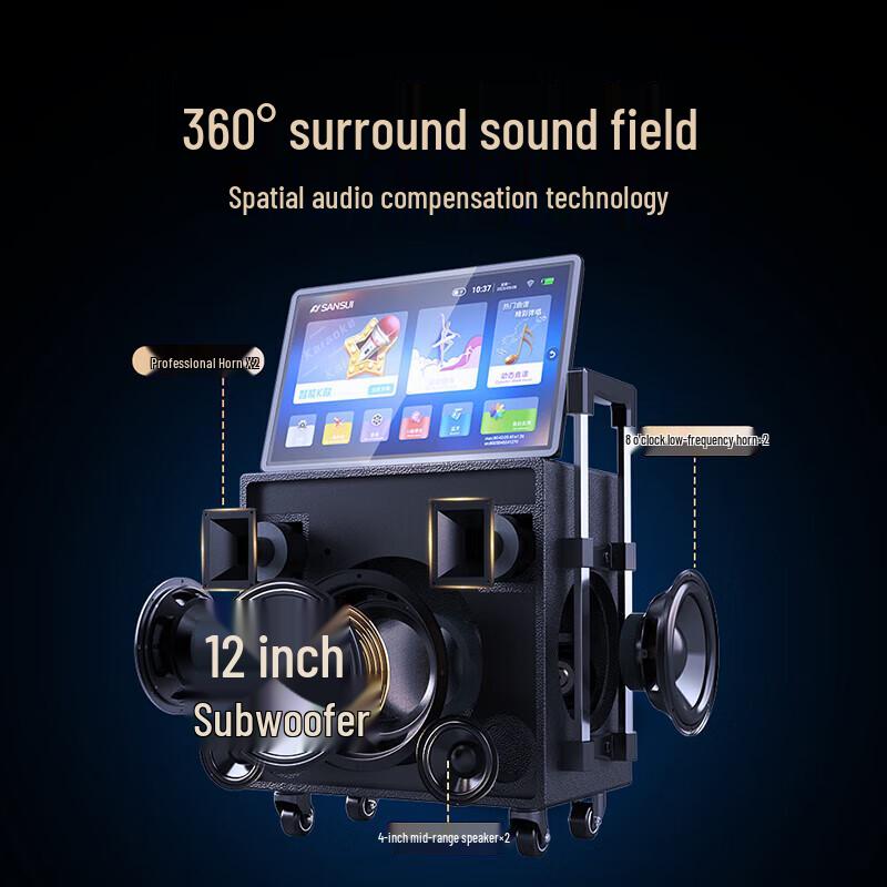 Sansui TD129 Pro Home KTV & Outdoor Bluetooth Speaker System