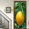 Fruit Lemon Door Stickers 3D Removable Vinilos Para Puertas Adhesive Wallpaper Art Murals for Doors Bibliotheque Modern Home Decor