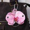 Keyring Imitation Flower Pendant Rivet Bag Pendant Zinc Zinc Alloy Phalaenopsis Orchid Keychain  Women Girls