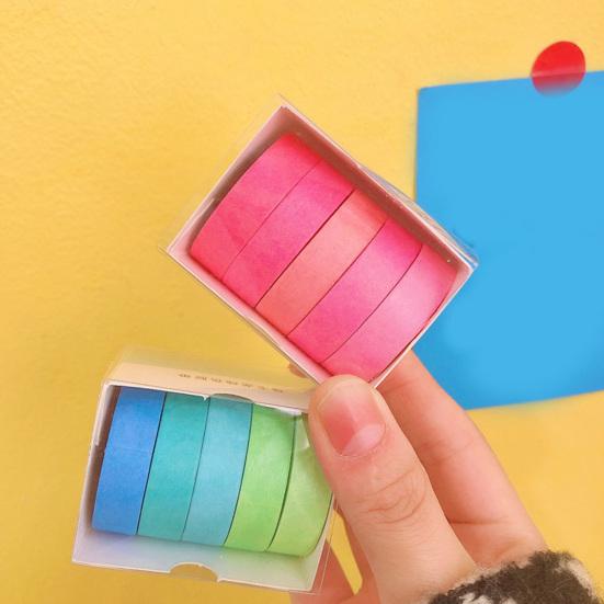 5 рулонов наклейки, декоративная красивая лента-наклейка на руку Васи Макарон для девочек