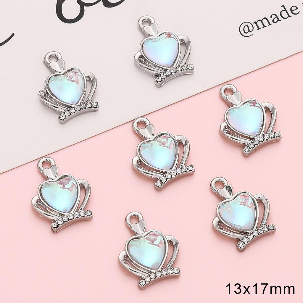 Золотой/серебряный цвет сплава Алмазное сердце роза бабочка кулон для изготовления ювелирных изделий DIY ожерелье браслет серьги