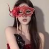 With Holding Stick Handheld Masquerade Masks Translucent Half Face Mask  for Women