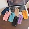 Чехол-браслет Гибридный чехол для телефона из кожи и материала Skin для iPhone 17 Pro Max iPhone 16 15 14 13 Pro Max с ремешком на руку PC+PU Матовый Противоскользящий Жесткий чехол