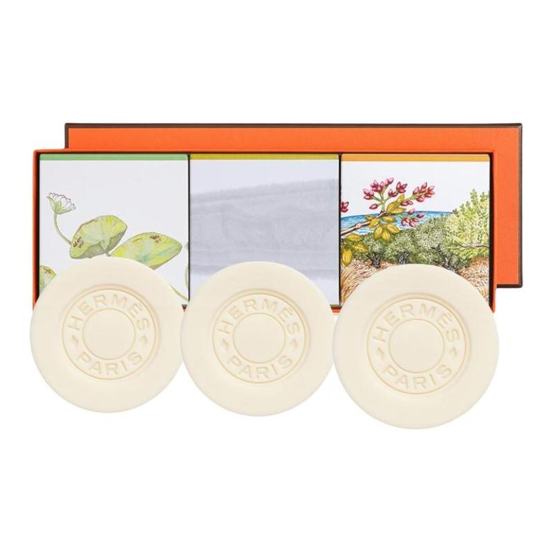 Hermes Perfume Garden Soap Set Cleansing and Moisturizing 20985485 20985485-100g*3