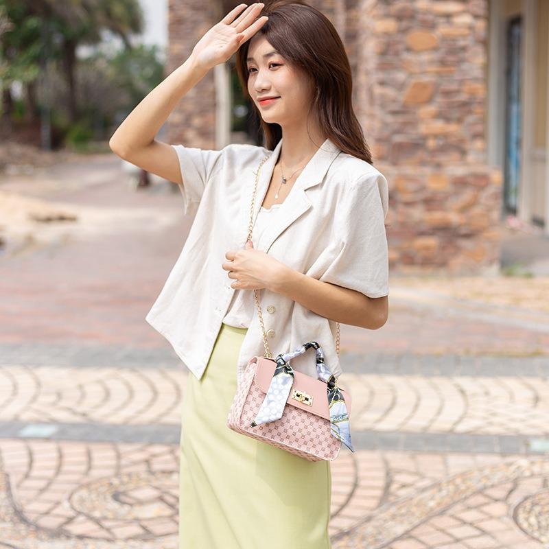 Women's Bag New Chain Bag Women's High-end Pu Printed Small Square Bag Mini Messenger Bag