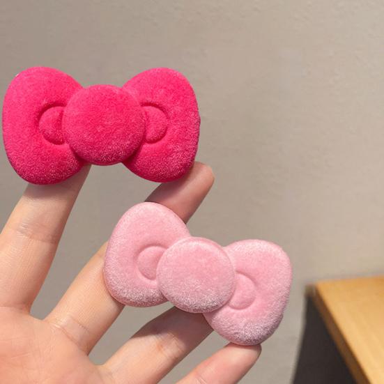 1 пара заколок для волос с бантом, в форме сердца и звезды, шпильки для волос с бархатной отделкой, заколки для боковых прядей, аксессуары для волос