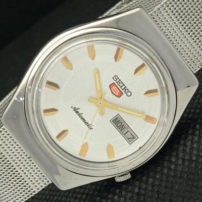 Б/У винтажные часы SEIKO 5 AUTOMATIC 7005A JAPAN MENS D/D SILVER 603-a313762-9
