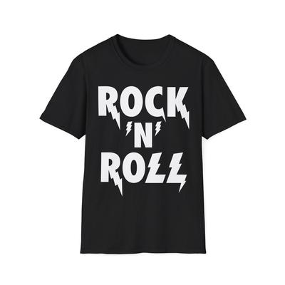 Футболка Rock'N'Roll, Футболка для фаната рок-музыки, Футболка с музыкальным логотипом, Рокерский топ