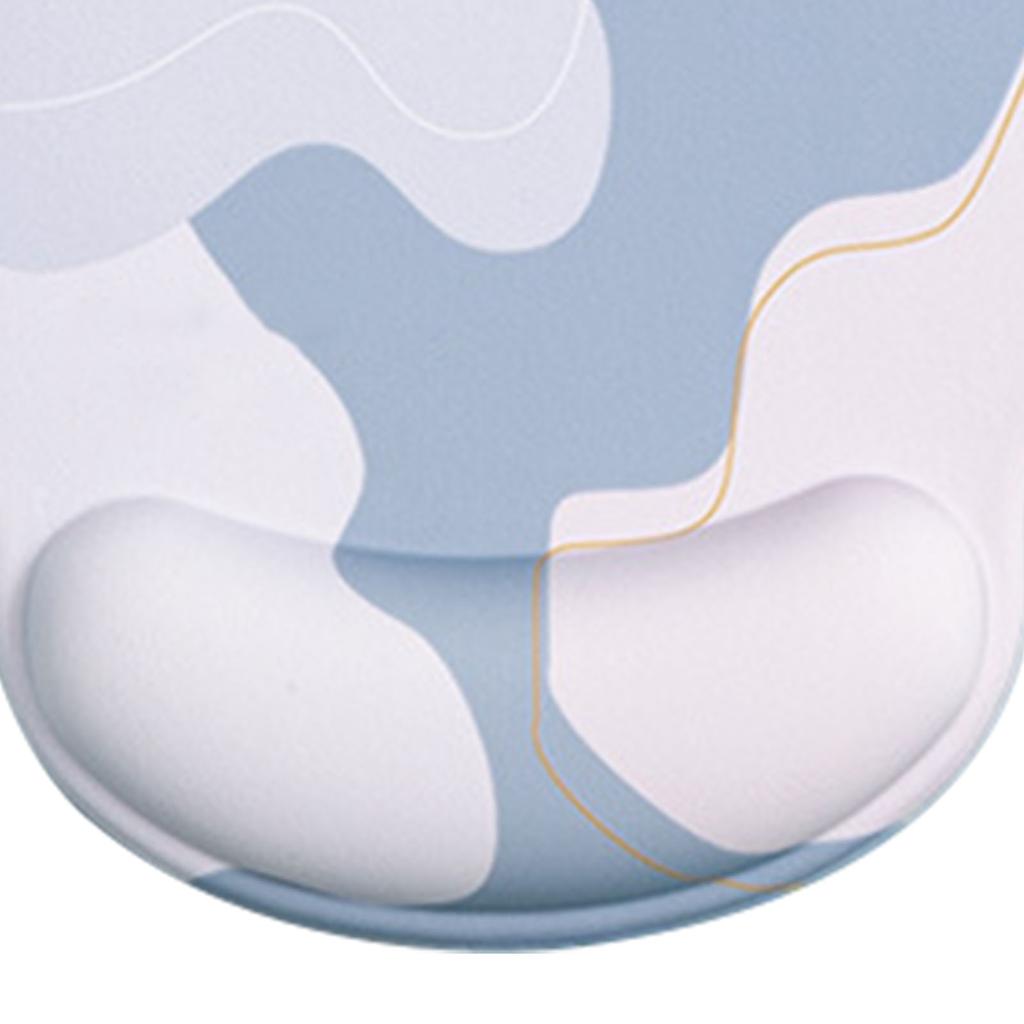 Набор коврик для мыши и клавиатуры Эргономичный силиконовый коврик для мыши с пеной с памятью Поддержка запястья для клавиатуры для компьютера Круглый,