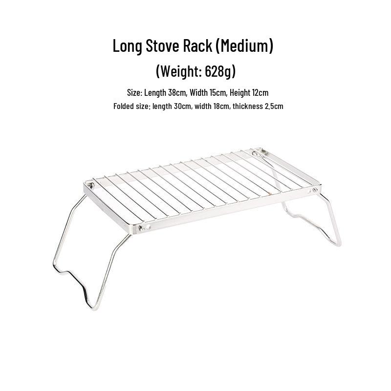 Портативная складная подставка-гриль для кемпинга из нержавеющей стали