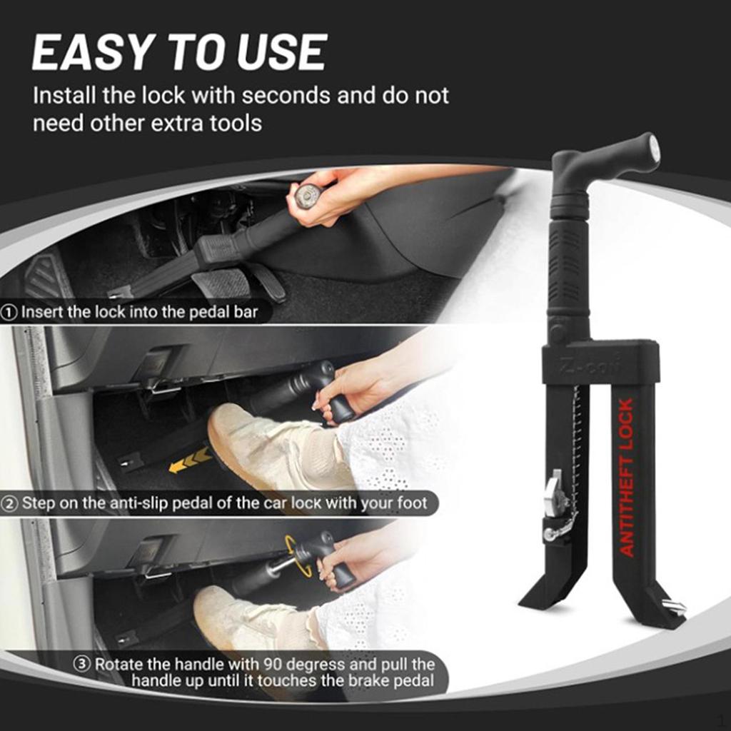 Brake Pedal Lock Car Vehicles Van Security Protection Anti Theft Device