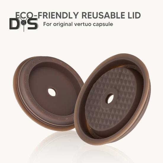 Многоразовая крышка капсулы для кофе Легко чистится Силикагель Герметичная крышка капсулы для кофе