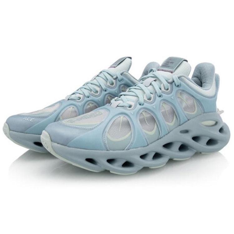 Li Ning Нескользящие Устойчивые к истиранию Нескользящие Устойчивые к истиранию Низкие Беговые Кроссовки Унисекс Антарктический Серый ARHP191-20