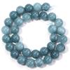 1 нить 4/6/8/10/12 мм Натуральные бусины из аквамарина Темно-синие круглые loose gem бусины для изготовления ювелирных изделий DIY Браслет Ожерелье