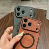 Ретро Матовая Кожа Для Magsafe Магнитный Чехол Для Телефона для iPhone 17 Air 16 15 14 13 12 11 Pro Max Plus Удобная Задняя Крышка Capa