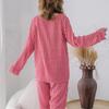 Women's Summer Cotton Silk Pajamas Set, Loose Fit, Plus Size, Versatile for Outdoors, Korean Style, Air Conditioning Suit, Long Sleeves, Fresh Design.