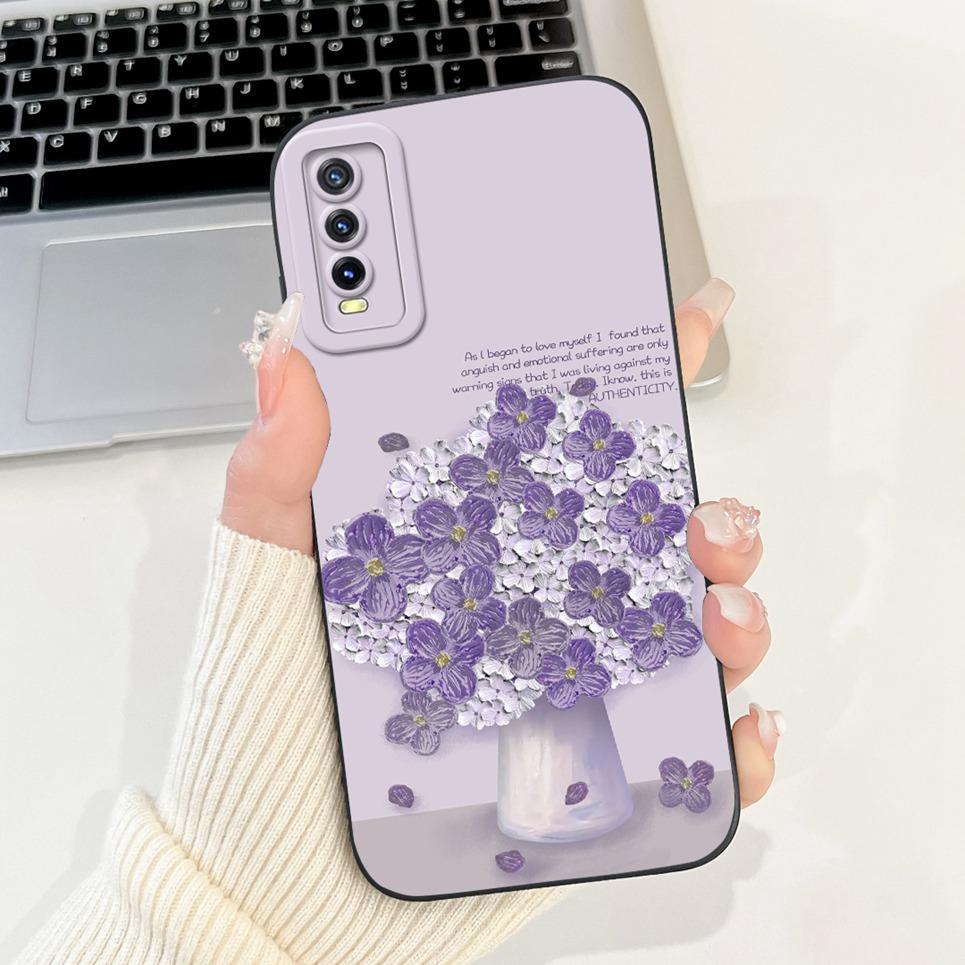 For Vivo V2027 V2028 V2029 Back Cover Vivo Y11S Y12s Y12a Y20 Y20s Y20i Case Girly Fashion Funda Soft Liquid Silicone Bumper