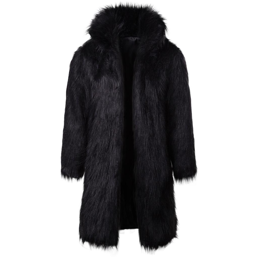 Men's Fashion Trend Personalized Imitation Fur Long Fur Coats