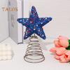 Патриотическая звезда-верхушка на елку 4 июля патриотическое украшение на елку 3D блестящая звезда-верхушка на елку для праздничной вечеринки в честь Дня независимости