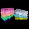 10 Grid Plastic Box with Adjustable Jewelry Compartment for Women Portable Ring Box Home Candy Medical