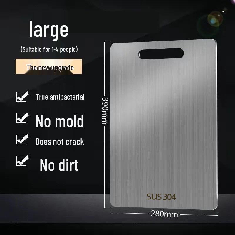 Антибактериальная разделочная доска из нержавеющей стали пищевого класса - Сверхпрочная и устойчивая к плесени, Идеальна для кухни и приготовления теста